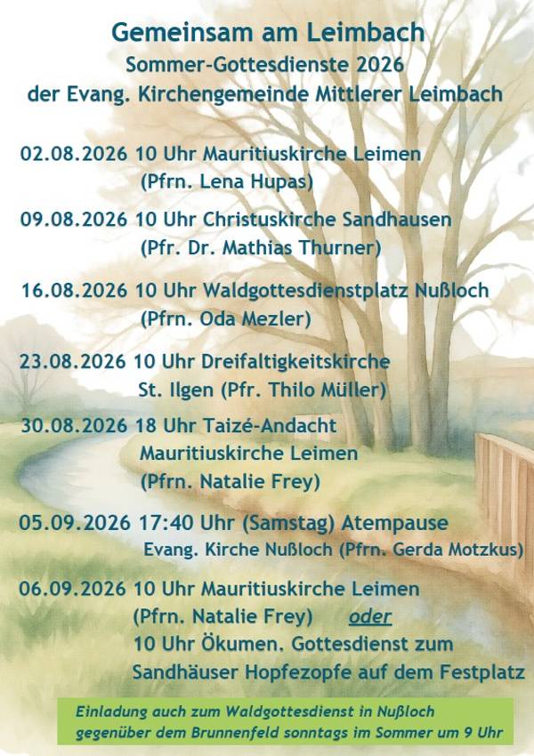 Quelle: Evangelische Kirchengemeinde Mittlerer Leimbach